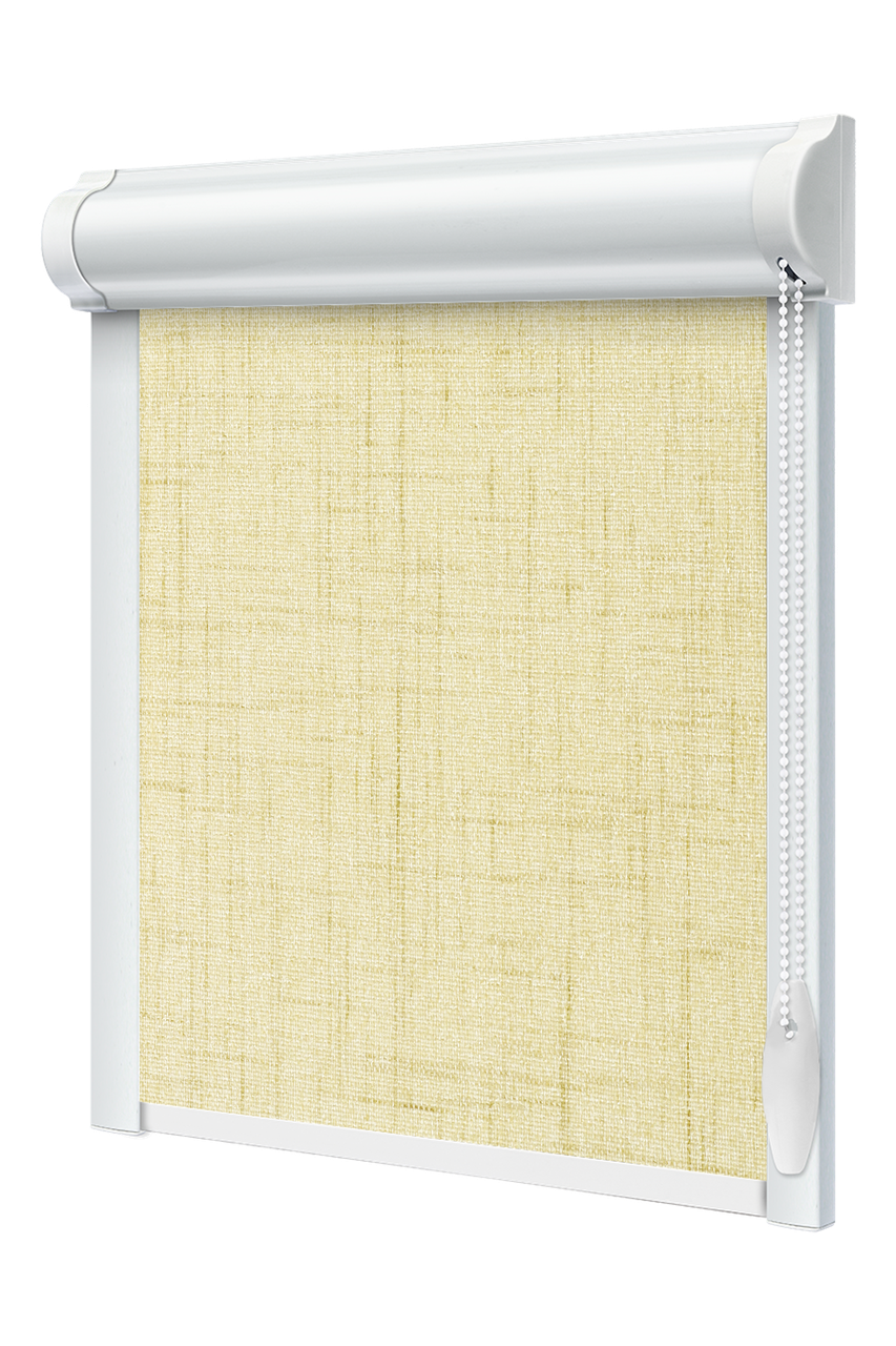 Тканинний ролет закрита система з боковими планками Кітон Крем, фото 1