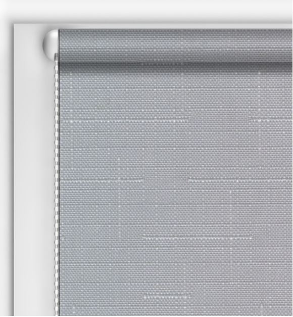 Тканинний ролет Льон Сірий Україна, фото 1