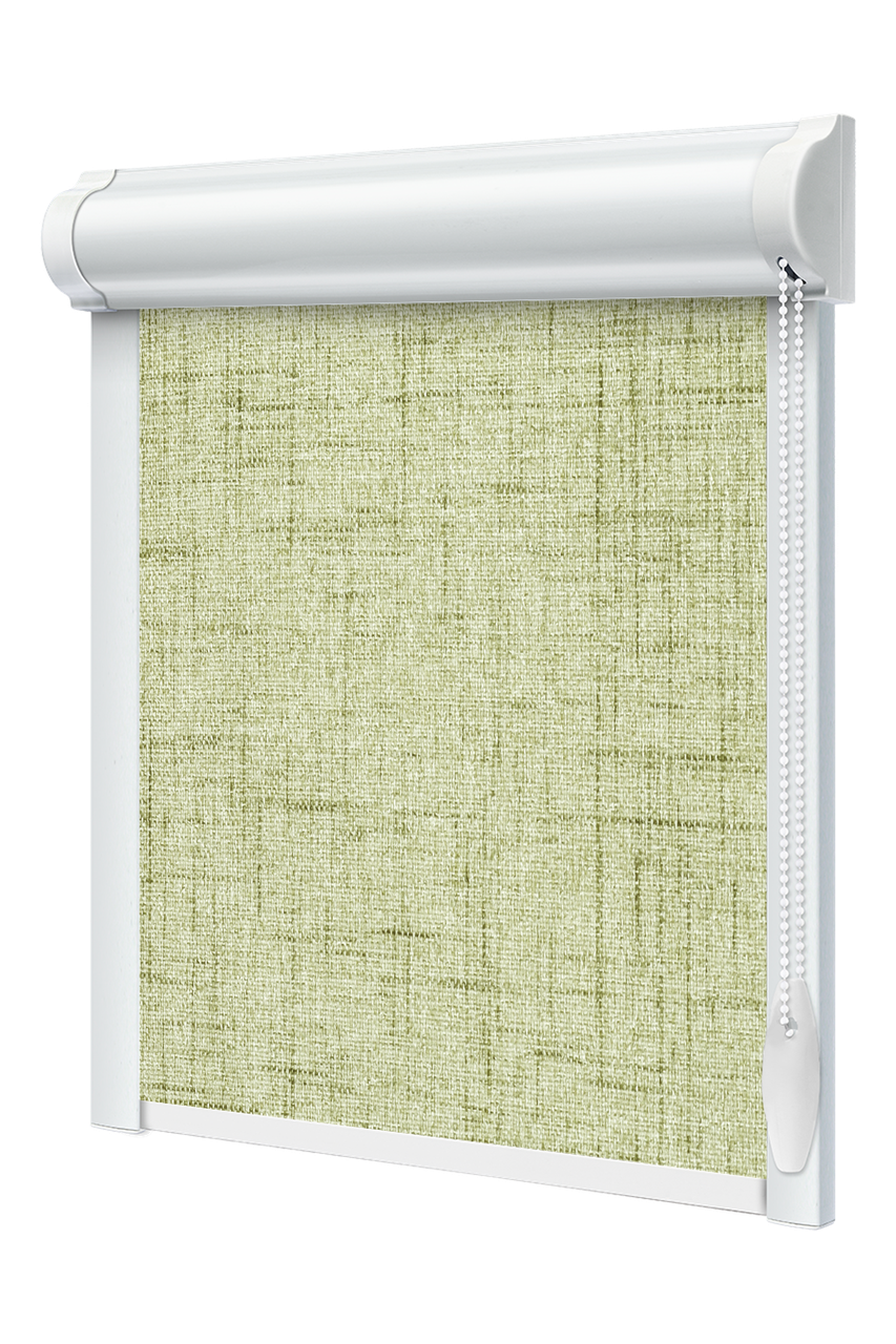 Тканинний ролет закрита система з боковими планками Кітон Олива, фото 1