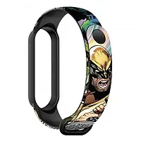 Ремешок для фитнес-браслета ArmorStandart Superhero для Xiaomi Mi Band 6/5 Wolverine comix Black (ARM59265)