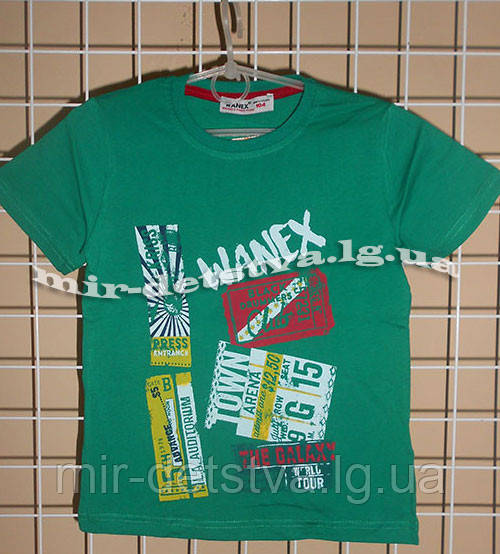 Високоякісні футболки для хлопчиків ТМ Wanex, Туреччина р.92-104 см жовтий, зелений