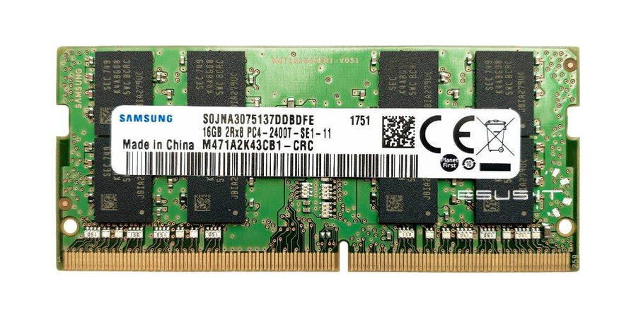 Пам'ять для ноутбука Samsung DDR4 16 Gb SO-DIMM 2Rx8 PC4-2400T б/в, фото 1