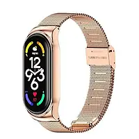 Ремешок для фитнес-браслета BeCover Metal для Xiaomi Mi Smart Band 7 Rose Gold (707496