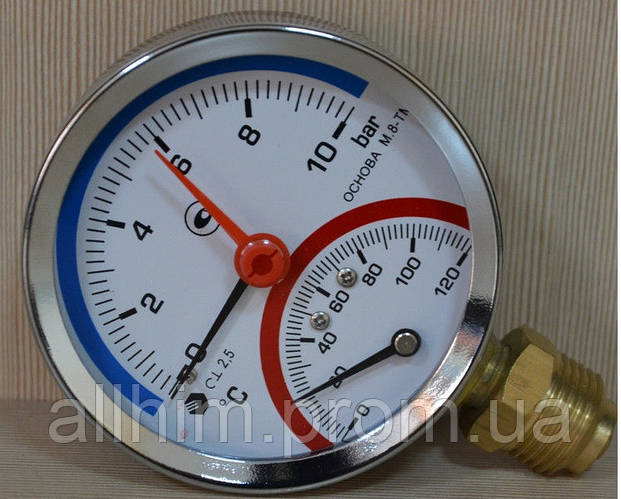 Термоманометр МТ-80-ТМ радиальный штуцер (ID#325503929), цена: 515 ...