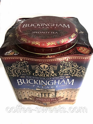 Чай "Sun Gardens" Суміш чорного та зеленого Buckingham Palace 100 пірамідок у ж/ банці, фото 2