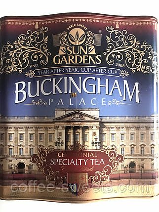Чай "Sun Gardens" Суміш чорного та зеленого Buckingham Palace 100 пірамідок у ж/ банці, фото 2