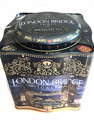Чай "Sun Gardens" чорний великолистовий London Bridge 100 пірамідок у ж/ банці, фото 2