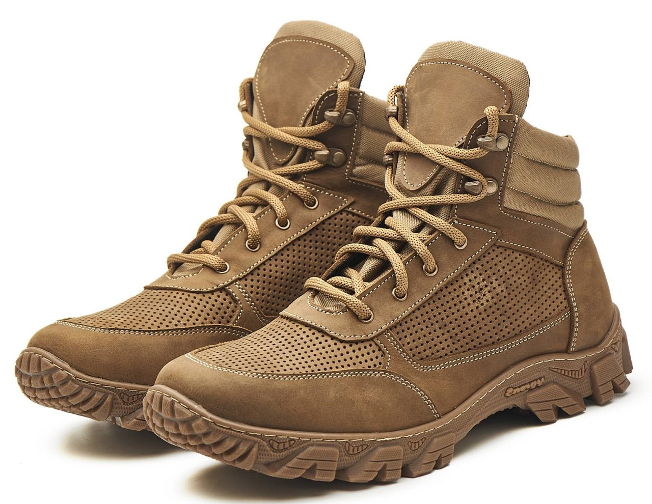 Берци літні шкіряні берци чоловічі літні черевики тактичні коричневі черевики військові зсу взуття військове зсу