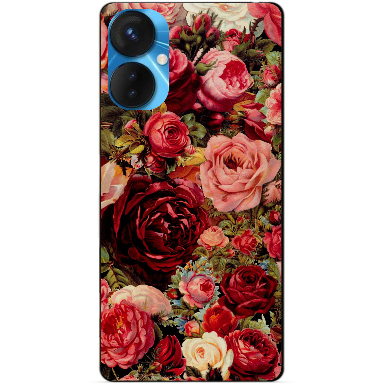 Силіконовий бампер чохол для Tecno Spark 9 Pro з малюнком Червоні Троянди