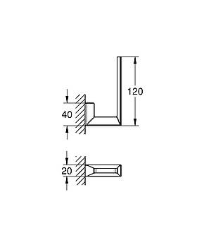 Тримач для запасного рулону туалетного паперу Grohe Selection Cube (40784000), фото 4