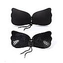 Силіконовий невидимий бюстгалтер Fly Bra Рush Up Black Size M, фото 2