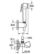Гігієнічний душовий набір Grohe Tempesta-F Trigger Spray (27514001), фото 3