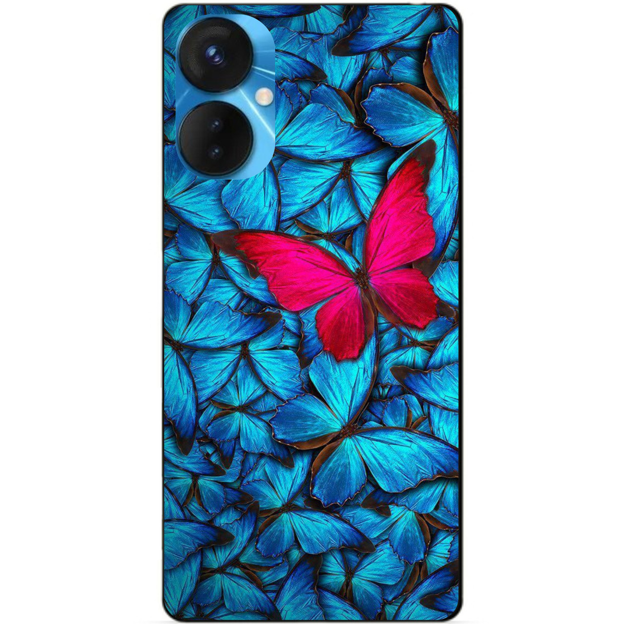 Силіконовий бампер чохол для Tecno Spark 9 Pro з малюнком Метелики