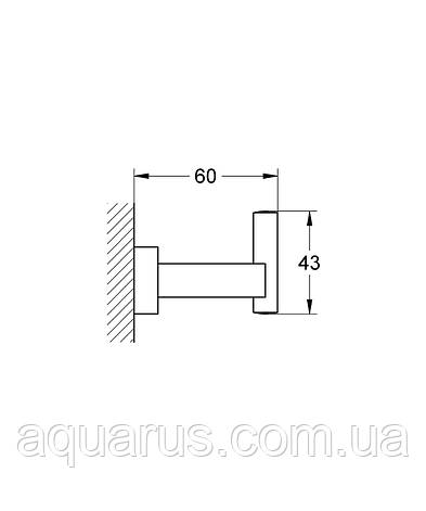 Гачок для халату Grohe Essentials Cube New (40511001), фото 3