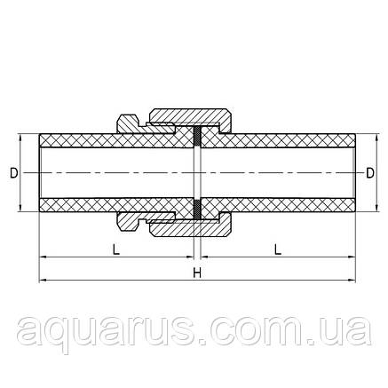 Розбірне різьбове з'єднання Koer K0281.PRO - 32 PPR (KP2925), фото 2
