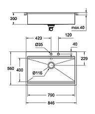 Мийка кухонна Grohe EX Sink K800 подвійна (90 cm) (31584SD0), фото 4