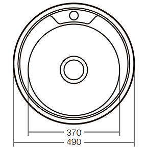 Мийка кухонна ZERIX Z490-06-170E (satin) (ZX2618), фото 3