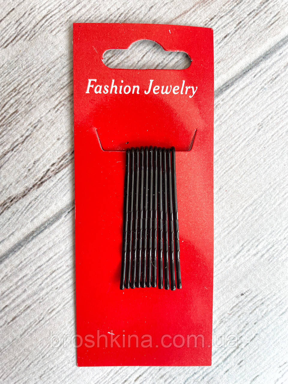 Невидимки чорні хвилясті 4 см 10 шт./набір короткі, фото 1