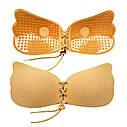 Силіконовий невидимий бюстгалтер Fly Bra Рush Up Beigе Size XL, фото 2
