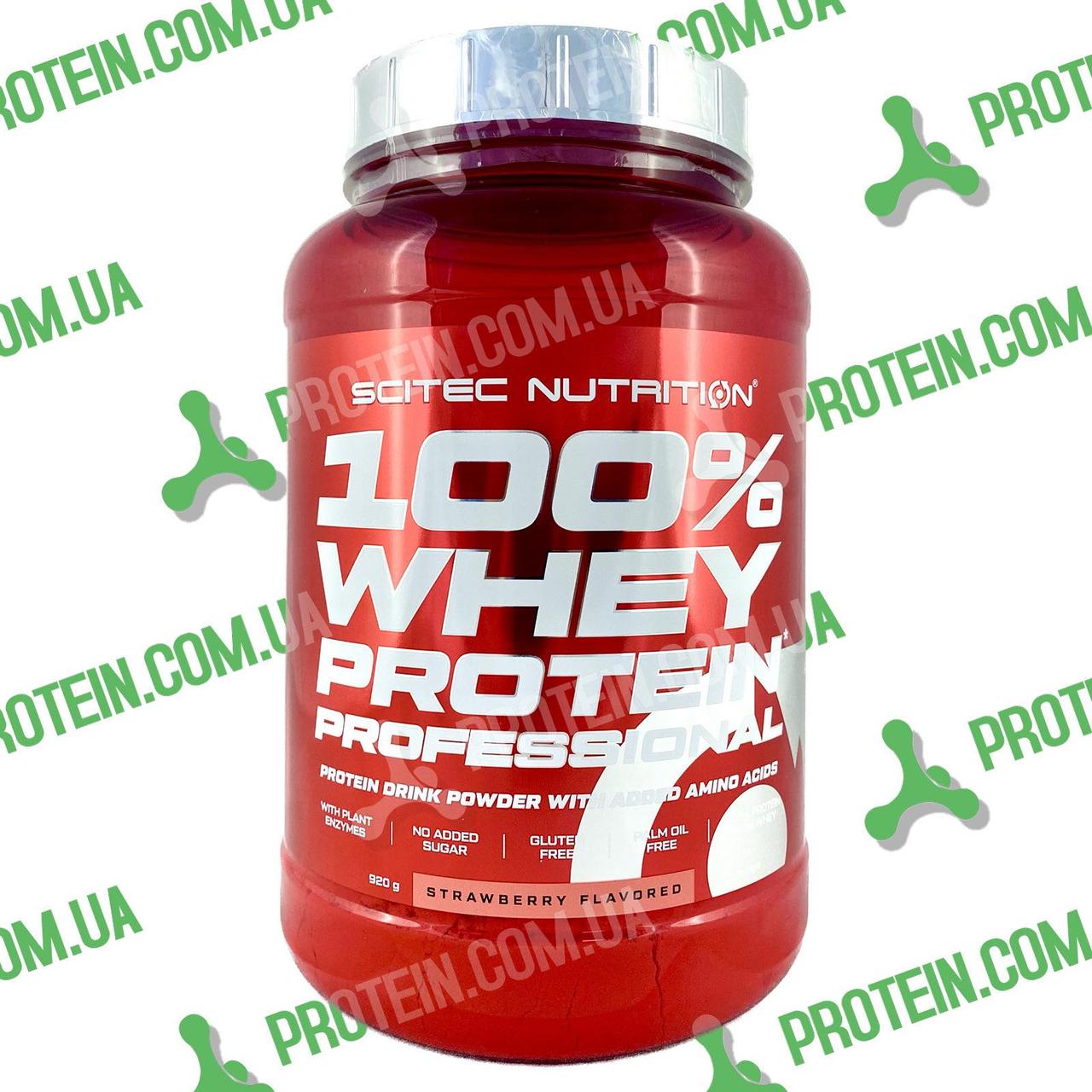 Протеїн Scitec Nutrition 100% Whey Protein Professional 920 г Strawberry Полуниця