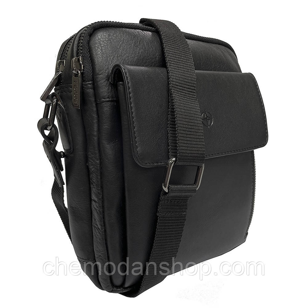 Сумка шкіряна Tony Perotti Cortina 6047 nero чорний