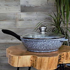 Глибока сковорода Edenberg з гранітним покриттям, 28 см, 3.4 л, фото 3