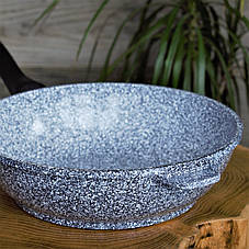 Глибока сковорода Обидві сторони гранітне покриття 3.4 л 28 см, фото 2