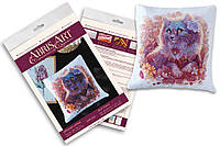 Набор-подушка для вышивания крестиком "Мягкие лапки" (кошка), AHP-005, 30*30см, Abris Art