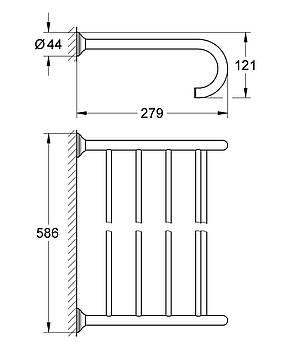 Полиця для рушників Grohe Essentials Authentic (40660001), фото 4