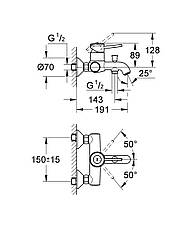 Змішувач для ванни Grohe BauClassic (32865000), фото 4