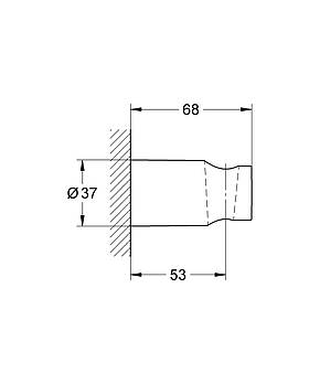 Настінний тримач для ручного душу Grohe New Tempesta Cosmopolitan (27594000), фото 3