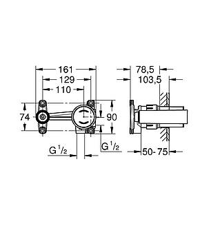 Прихована частина змішувача для раковини з джойстиком Grohe Non Rapido OHM (23429000), фото 3