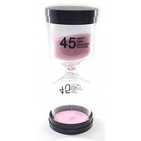Годинник пісочний 45 хв, рожевий пісок