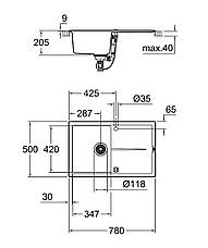 Композитна мийка для кухні Grohe K400 (31639AT0), фото 4