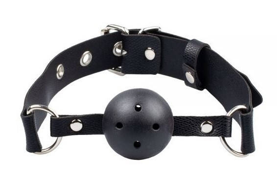 Кляп Hermes ball gag plastic, Black, фото 1