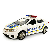 Машинка металева дитяча Toyota поліція, Тойота, біла, Автоексперт, 1:36, світло, звук,інерція, відчиняються двері, 12,5*5*4,5см, фото 3