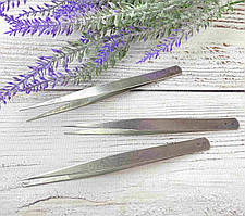 Пінцет для рукоділля металевий 12 см (шт). Колір — срібло.