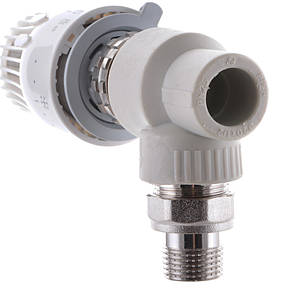 Кран термостатичний з термоголовкою кутовий 20x1/2 PPR KOER K0153.PRO (KP0195), фото 2