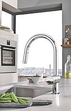 Змішувач для кухні з висувним виливом Grohe Minta (32321002), фото 6