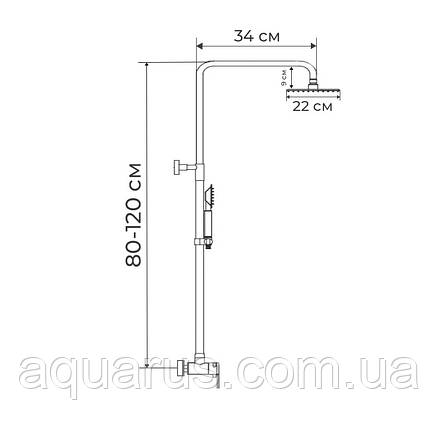 Душова колона зі змішувачем Haiba OPUS 003-J (HB0913), фото 3