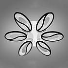 Світлодіодна люстра кавові зерна 105 Вт з підсвічуванням основи колір каркасу чорний D-9101/6 BK LED 3color dimmer, фото 3