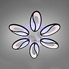 Світлодіодна люстра кавові зерна 105 Вт з підсвічуванням основи колір каркасу чорний D-9101/6 BK LED 3color dimmer, фото 2