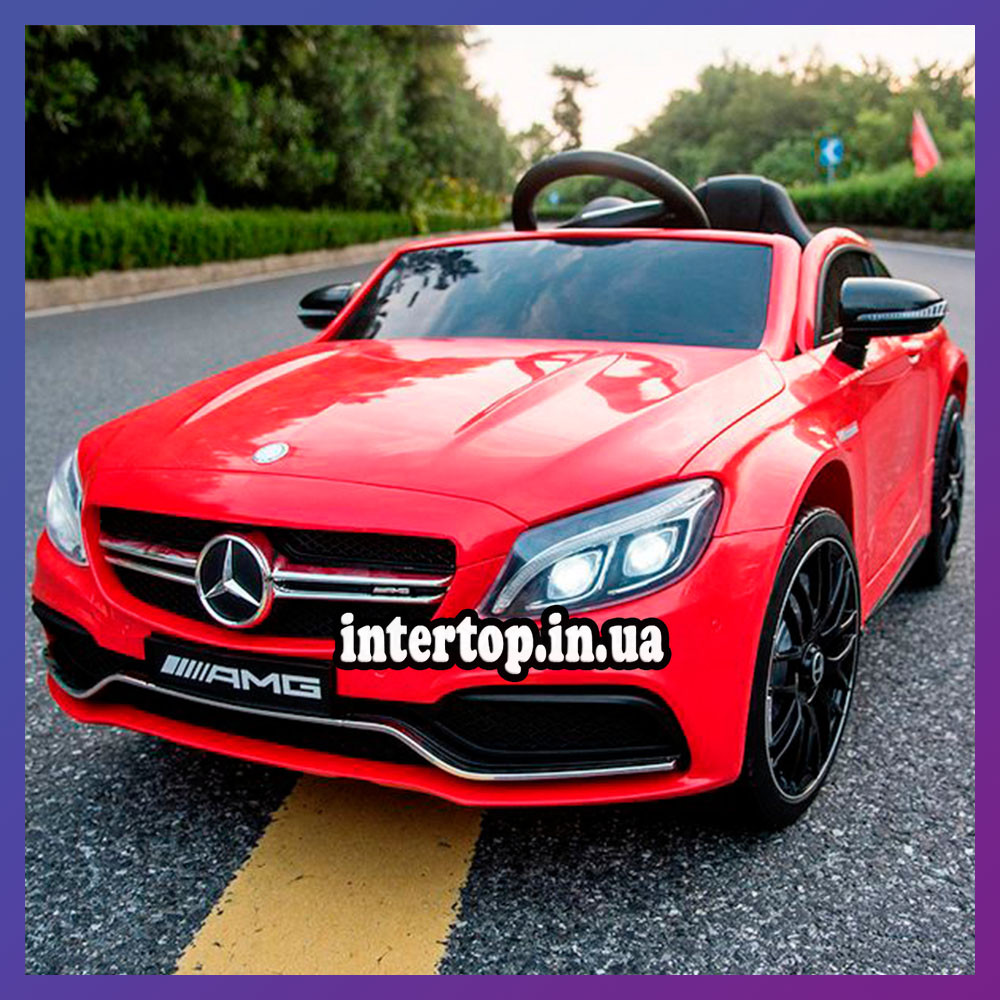Дитячий електромобіль на акумуляторі Mercedes M 4010 на радіокеруванні для дітей 3-8 років червоний