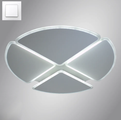 Керована світлодіодна люстра AERO round 70 W 4TR-ON/OFF- 470х60-WHITE/WHITE- 220-IP20