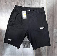 Мужские брендовые трикотажные спортивные шорты Nike (Найк), мужские повседневные черные. Чоловічі шорти