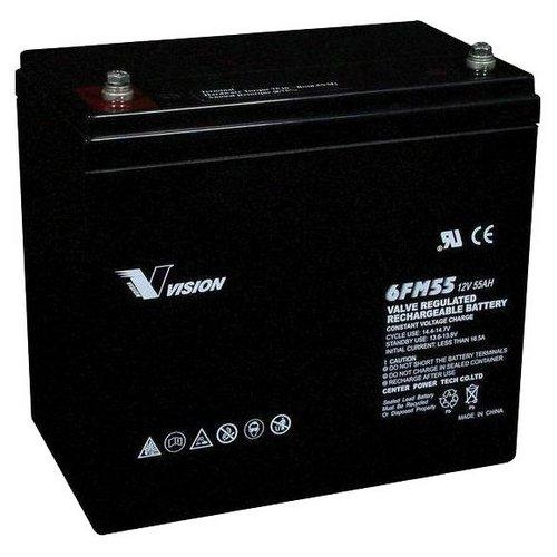 Акумулятор свинцево-кислотний Vision 6FM55E-X 12V/55Ah/VRLA-AGM