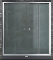 Душові двері в нішу Shower 140x180 см розсувні двері для душової ніші матове скло 5мм