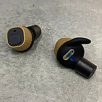 Беруші для стрільби Earmor M20, активні, NRR 22, колір - Койот (коричневий), активні беруші військові (M20-CB), фото 6