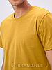 M-3XL. Чоловіча базова однотонна футболка 100% Cotton, м'який та приємний бавовняний матеріал - жовта, фото 4