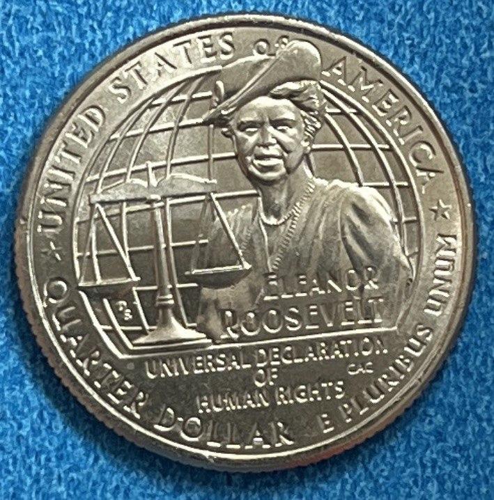 Монета США 25 міліграмів 2023 р. Елеонора Рузвельт